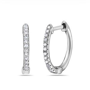 Trendy Women’s Diamond Hoops 14kW